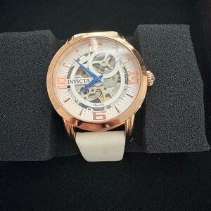 Invicta Rose Gold Skeleton Dial Watch